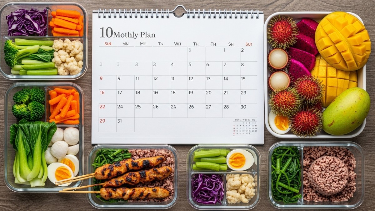 Menu Diet 1 Bulan Turun 10 Kg: Target Realistis, Meal Plan, dan Tips Aman